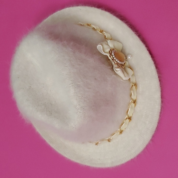 Liz Lisa fedora hat kawaii bow chain cozy knit - Picture 3 of 8